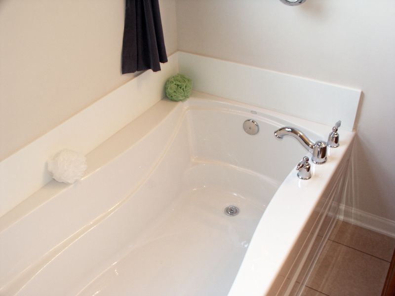 Refinished Bathtub in Bright Bathroom